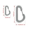 ⁦קרבינר ניילון Nylon Hook with Stainless Steel Safety Omer⁩ – תמונה ⁦2⁩