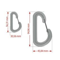 קרבינר ניילון Nylon Hook with Stainless Steel Safety Omer